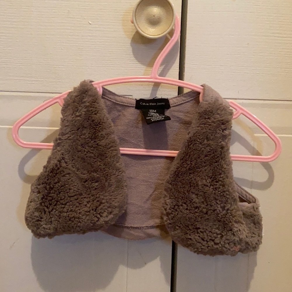 Calvin Klein fuzzy vest